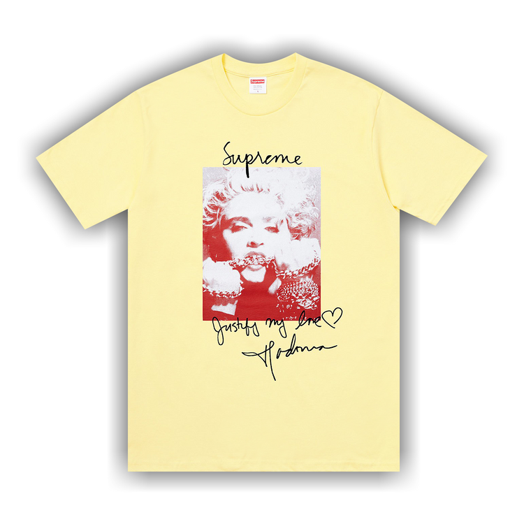 Buy Supreme Madonna Tee 'Yellow' - FW18T1 YELLOW | GOAT