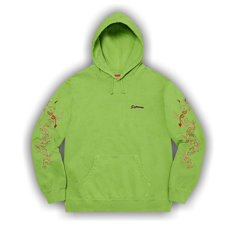 Buy Supreme Dragon Overdyed Hooded Sweatshirt 'Lime' - SS20SW67