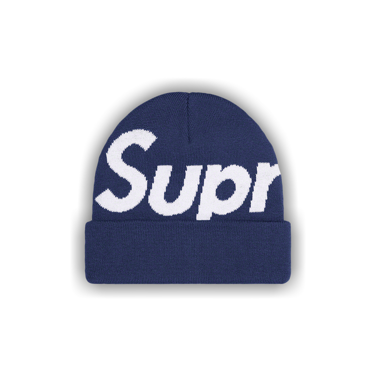 Supreme Big Logo BeanieNavy Buy Supreme Big Logo Beanie 'Navy' - FW22BN29 NAVY | GOAT