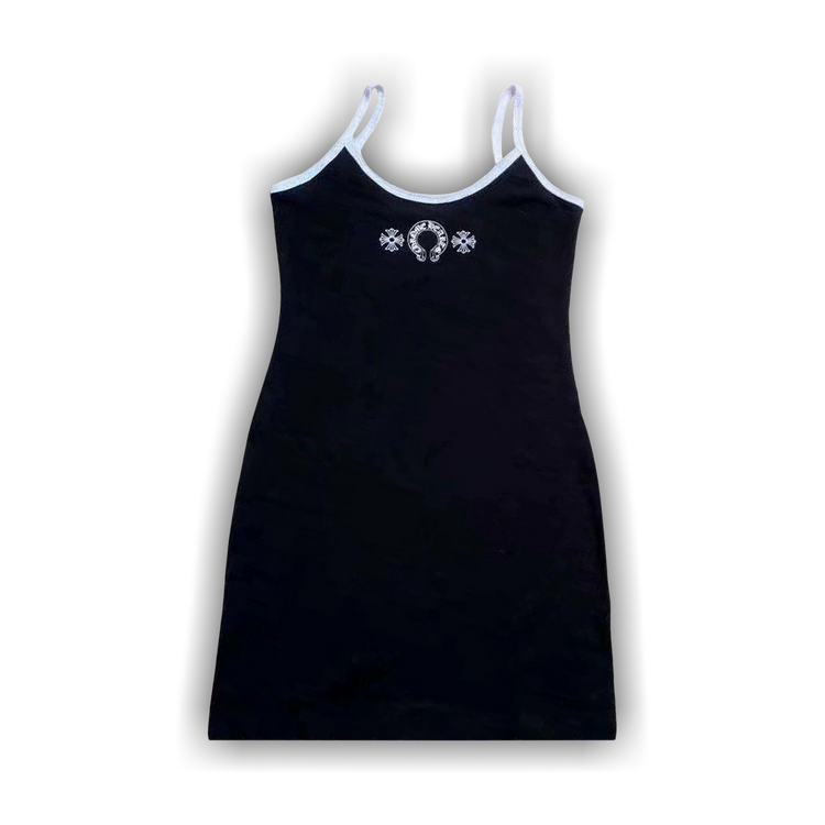 chrome heart tank dress Hearts Vintage Robert Mapplethorpe Top White Mini Sleeveless V Chrome Hearts Scroll Logo Tank