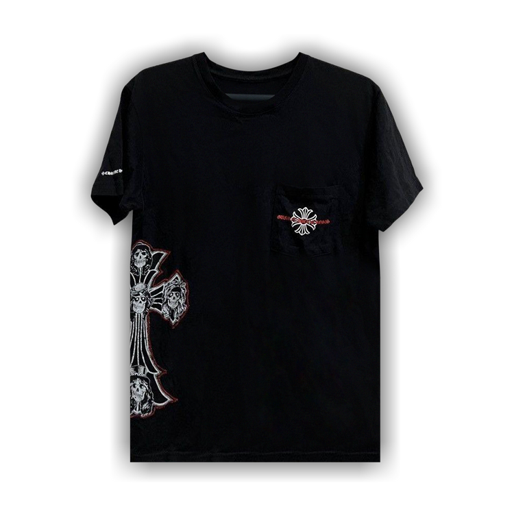 Buy Chrome Hearts Guns N' Roses Cross Logo Pocket Tee 'Black