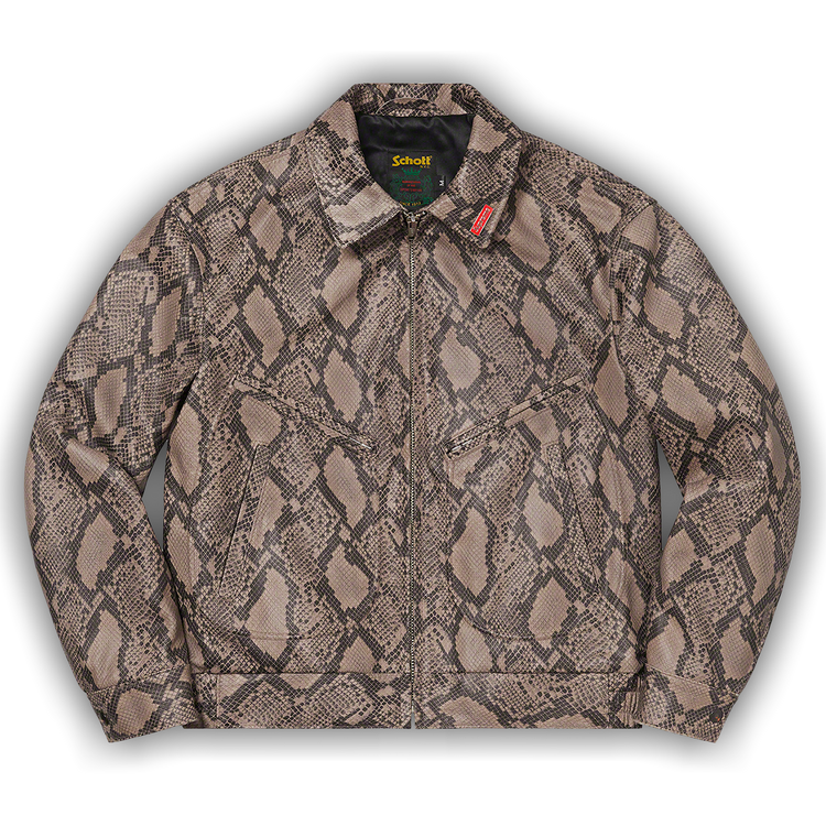Buy Supreme x Schott Leather Work Jacket 'Snakeskin