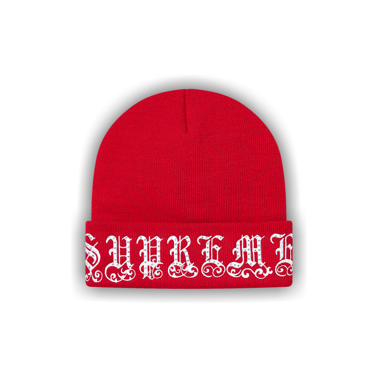 Supreme Old English Rhinestone Beanie (SS21) - $78