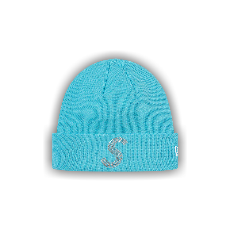 Buy Supreme x New Era x Swarovski S Logo Beanie 'Light Aqua