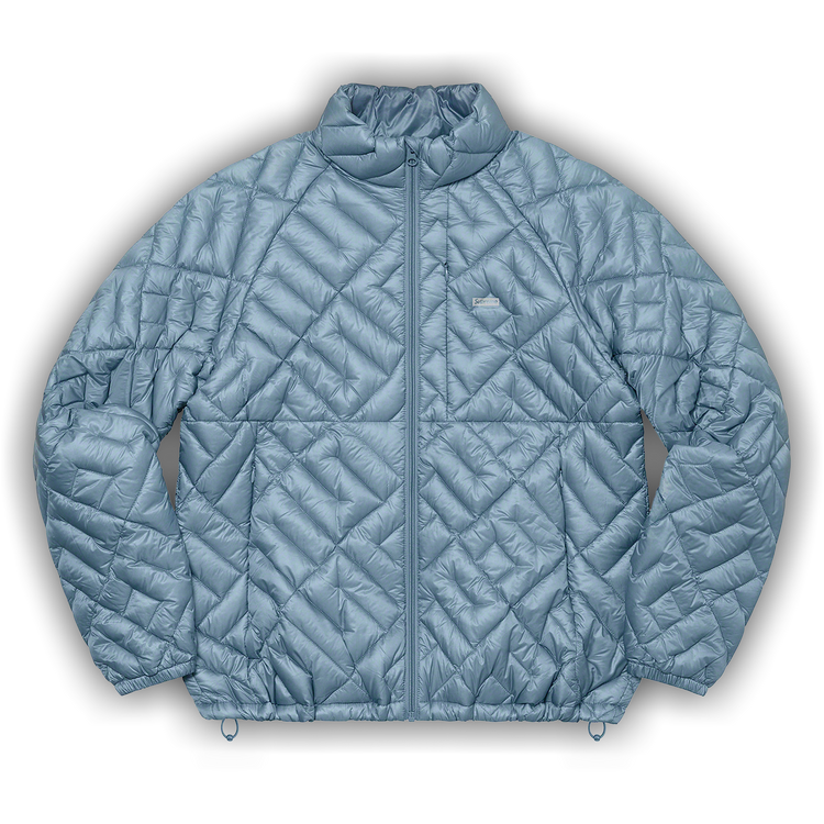 Buy Supreme Spellout Quilted Lightweight Down Jacket 'Slate