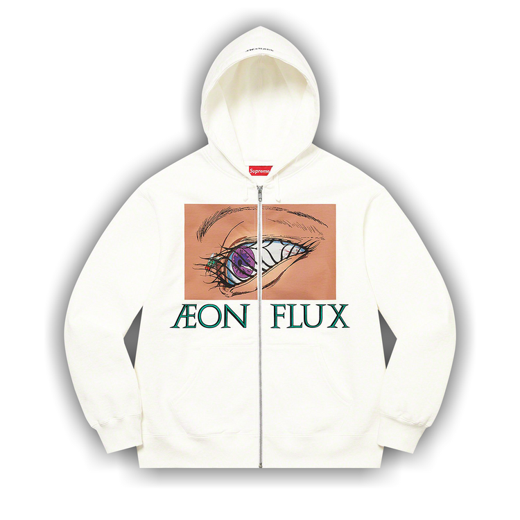 Buy Supreme Aeon Flux Zip Up Hooded Sweatshirt 'White' - SS22SW21