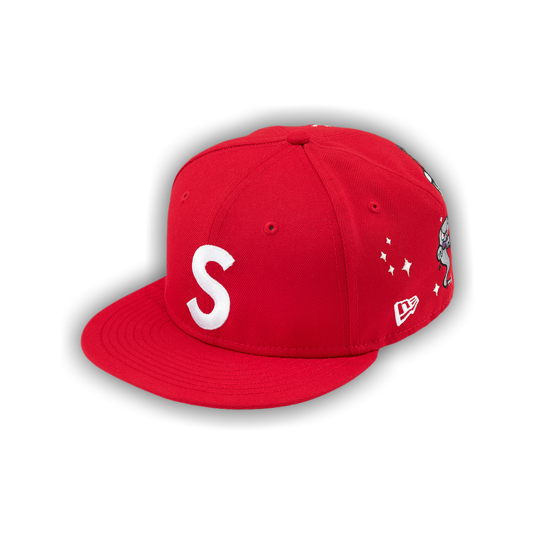 theredthread ホワイト S logo cap scarlet Supreme Multi S Logo New Era (SS25) - $54