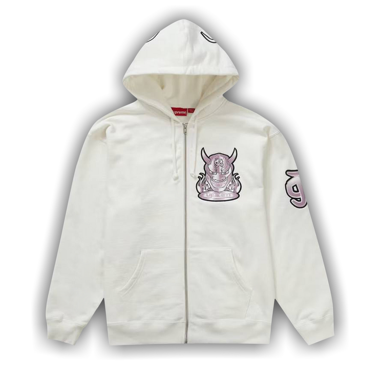 トップス KEEP MY DEMON ZIP HOODIE money sex888 Buy Supreme Demon Zip Up Hooded Sweatshirt 'White