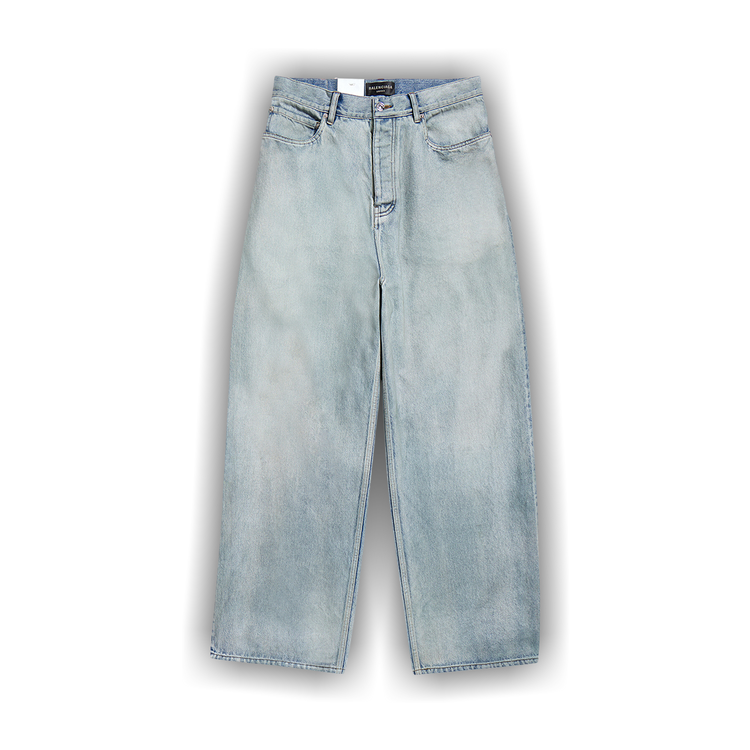 パンツ BALENCIAGA STICKER BAGGY PANTS Buy Balenciaga Sticker Baggy Pants 'Dirty Blue' - 767977 TDW14