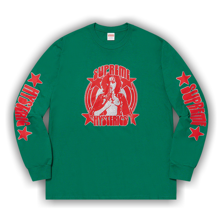 Buy Supreme x Hysteric Glamour Long-Sleeve Tee 'Green
