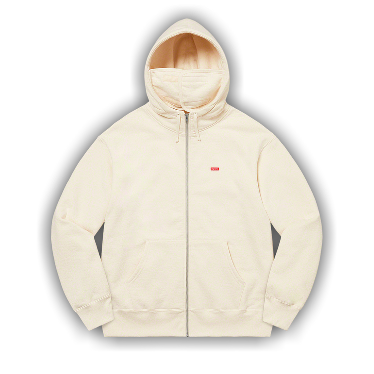 Buy Supreme Small Box Facemask Zip Up Hooded Sweatshirt 'Natural