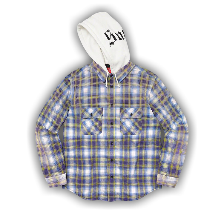 Buy Supreme Hooded Flannel Zip Up Shirt  
