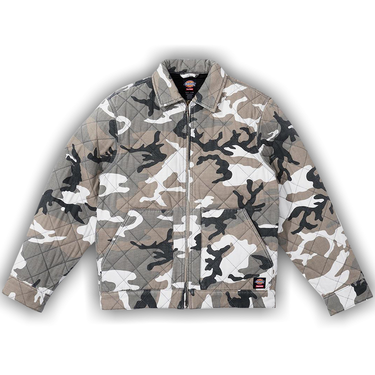 Buy Supreme x Dickies Quilted Work Jacket 'Grey Camo' - FW21J94