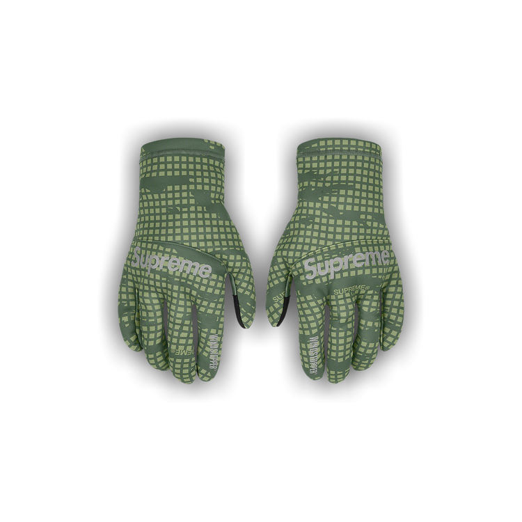 Buy Supreme WINDSTOPPER Gloves 'Olive Grid Camo' - FW21A13 OLIVE