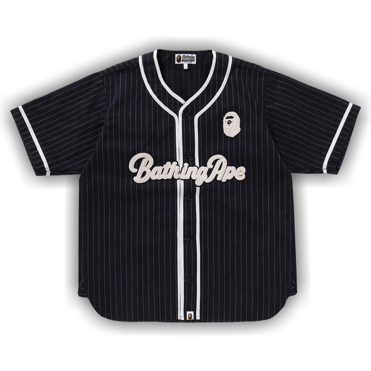 A BATHING APE ベースボールシャツ 93サイズ CAMO STRIPE BASEBALL SHIRT | bape.com