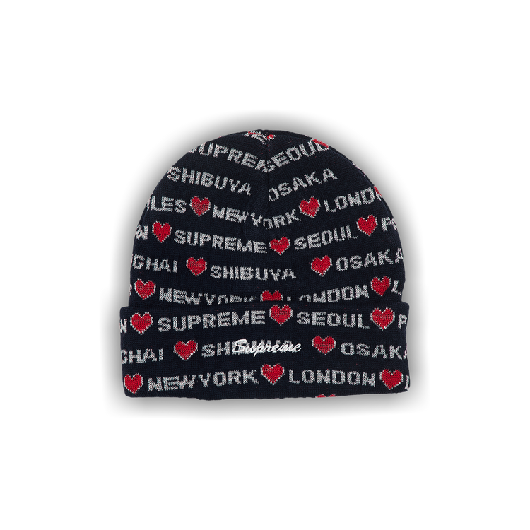 Buy Supreme Hearts Beanie 'Navy' - FW24BN48 NAVY | GOAT
