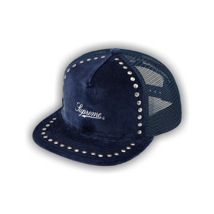 Buy Supreme Studded Velvet Mesh Back 5-Panel 'Navy' - FW21H31 NAVY