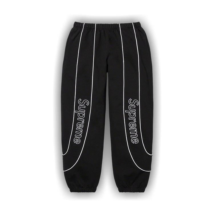 Buy Supreme Track Paneled Sweatpant 'Black' - FW21P64 BLACK | GOAT