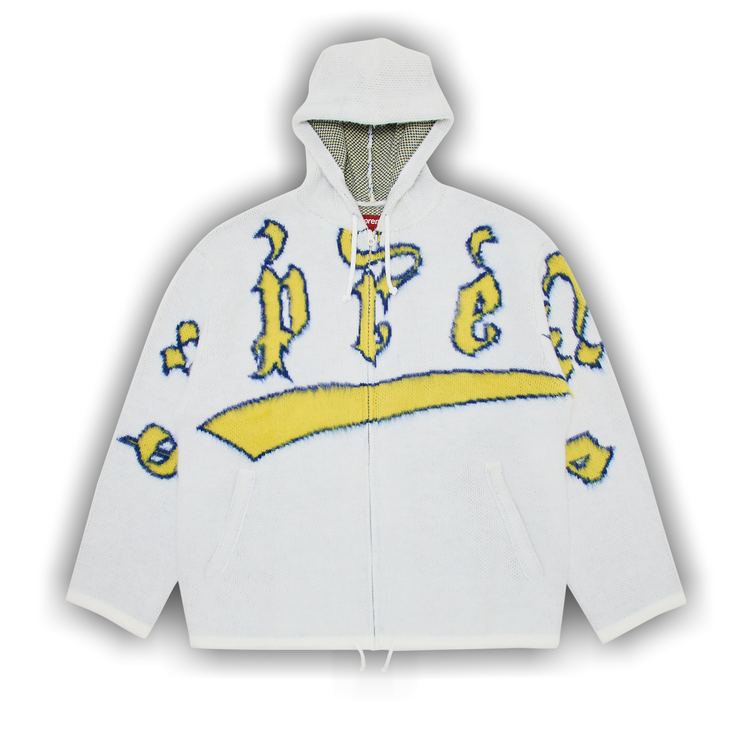 【Supreme】Accent Brushed Zip Up Hooded Sweater★White★24FW Supreme Accent Brushed Zip Up Hooded Sweater White – Court Order