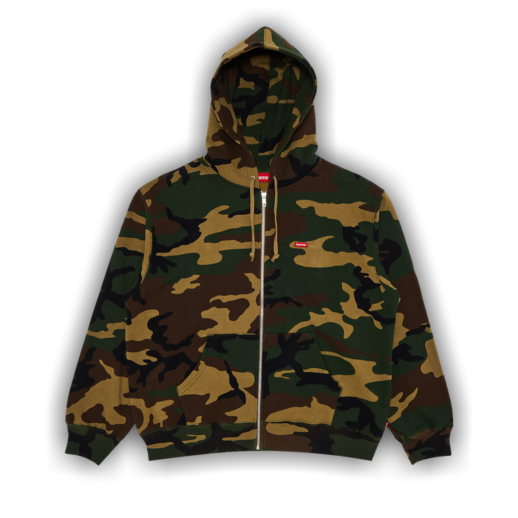 Buy Supreme Small Box Zip Up Hooded Sweatshirt 'Woodland Camo' - FW24SW14  WOODLAND CAMO | GOAT