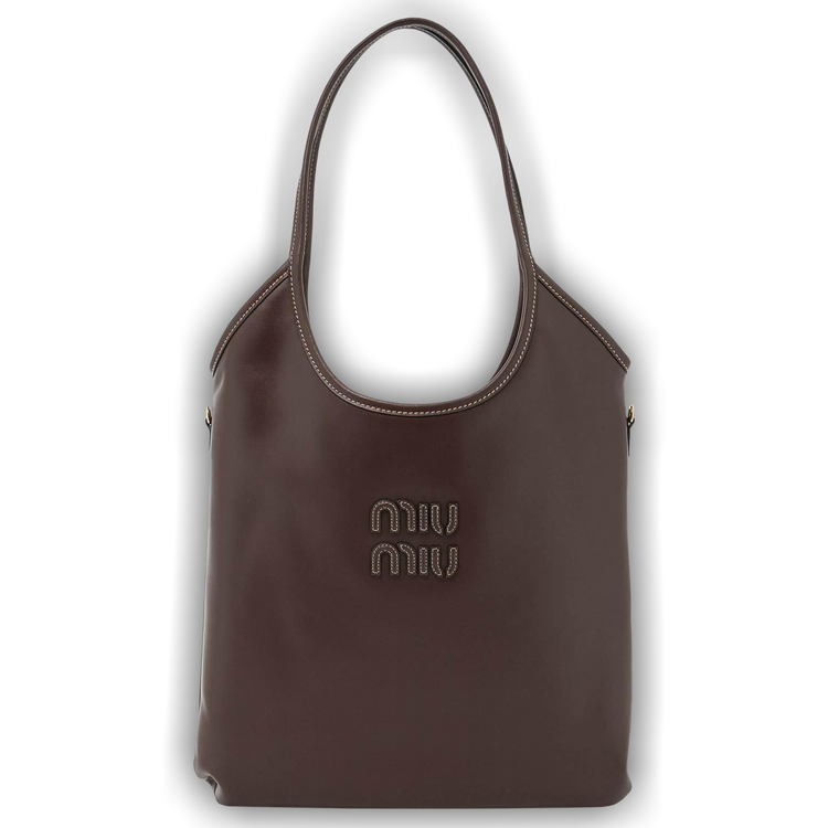 ★MIUMIU★IVY LEATHER BAG COGNAC (5BG231-2CRW-F0046) Cognac Ivy Leather Bag | Miu Miu