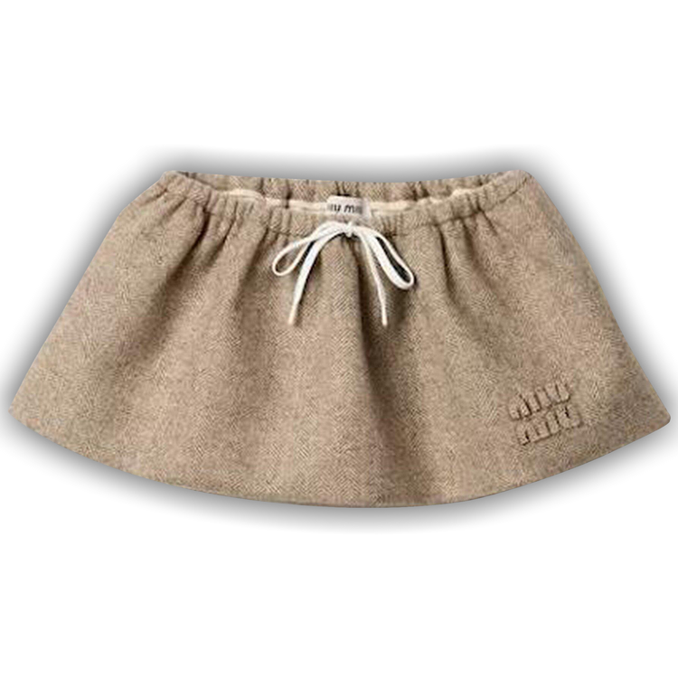 Buy Miu Miu Gonna Chevron Skirts 'Khaki' - MG2252 15PM F0241