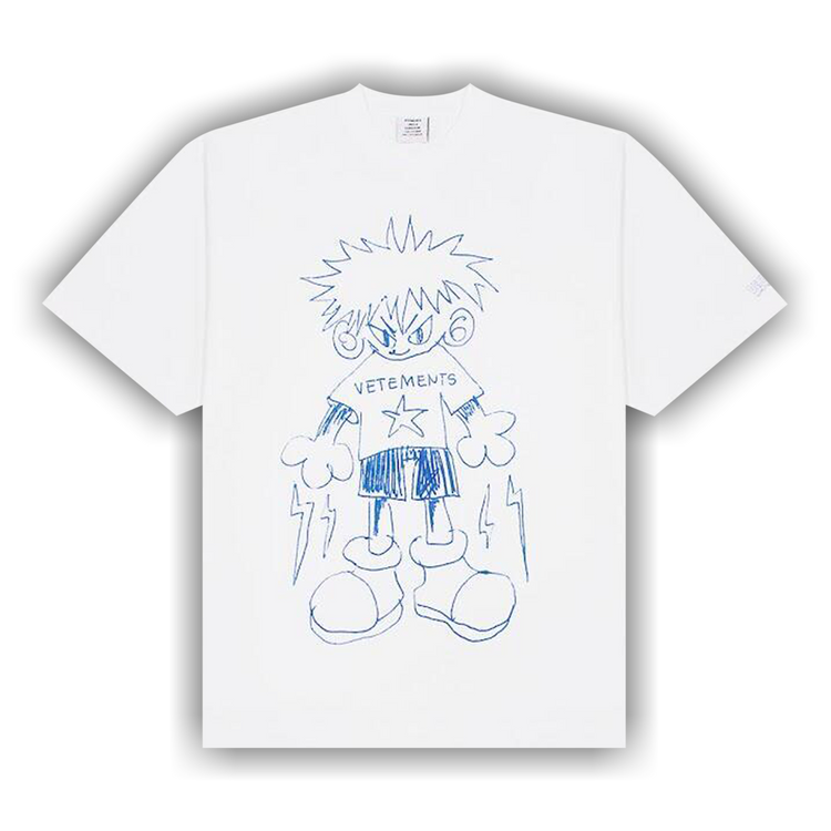 Buy Vetements Drawing T-Shirt 'White' - UA65TR700W WHIT | GOAT