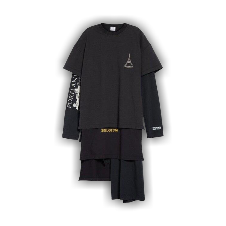 Vetements layered t shirt dress cheap