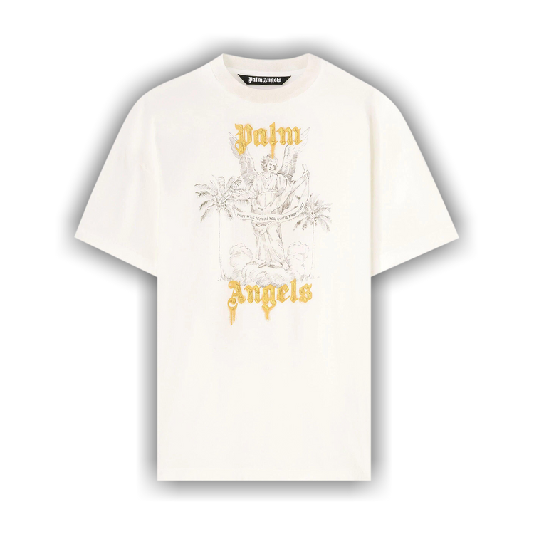 Buy Palm Angels Angel Pencil Tee 'White/Light Orange