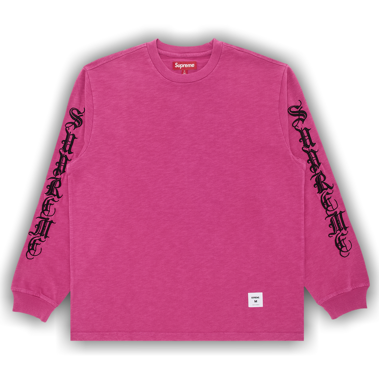 Buy Supreme Old English Long-Sleeve Top 'Magenta' - FW24KN32