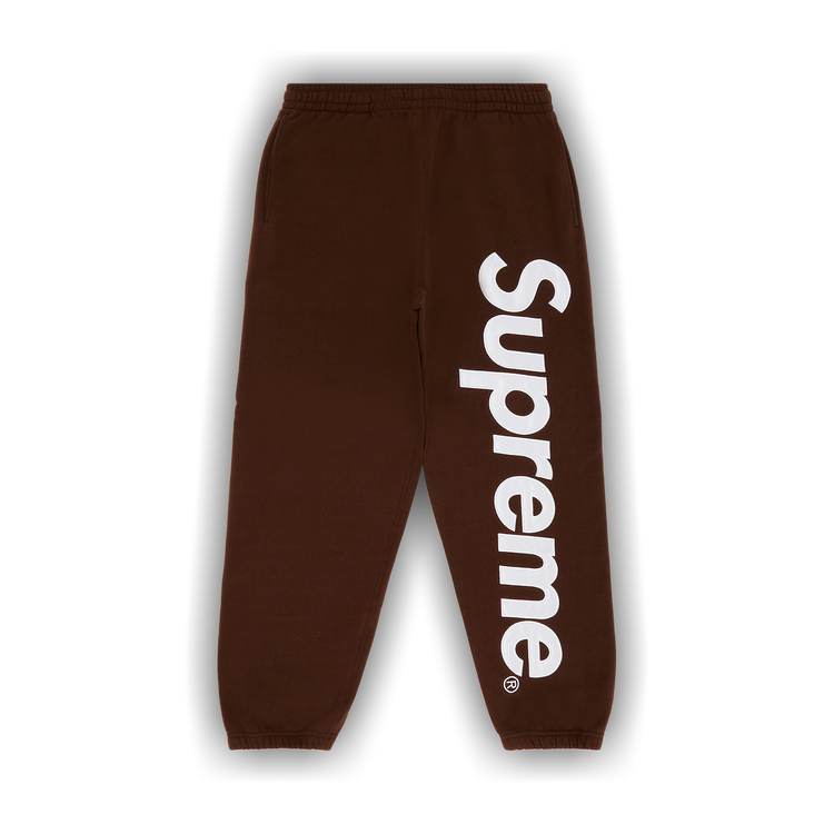Buy Supreme Satin Appliqué Sweatpant 'Brown' - FW24P48 BROWN Buy Supreme Satin Appliqué Sweatpant 'Brown' - FW24P48 BROWN