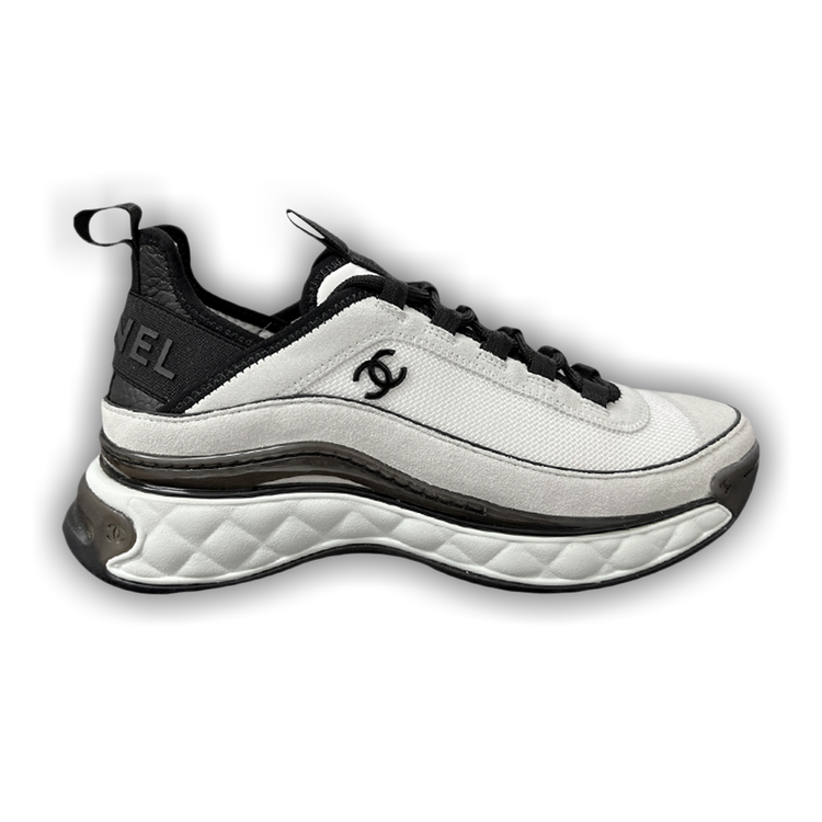 Buy Chanel Wmns Velvet Calfskin Mixed Fibers Sneaker White Black G39070 Y55826 K4283 GOAT