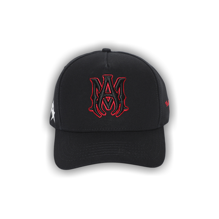 Buy Amiri Stars MA Canvas Hat 'Black/Red' - AMHACP1026 706