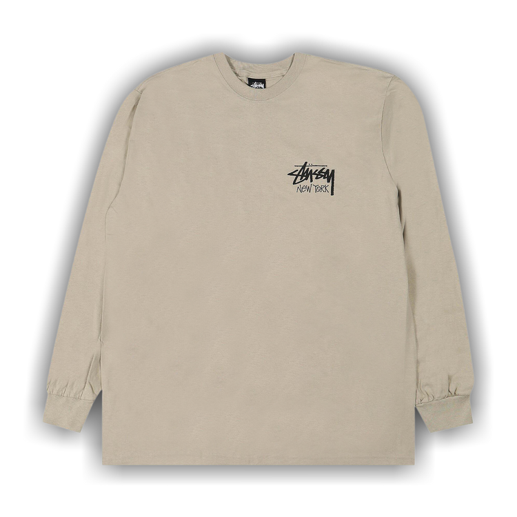 Buy Stussy Stock New York Long-Sleeve Tee 'Khaki' - 3993804