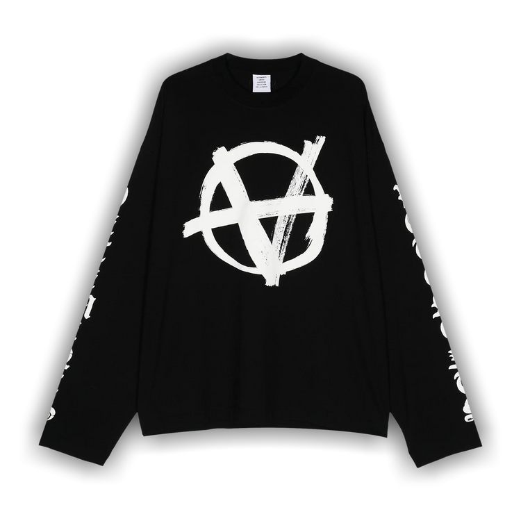 Buy Vetements Double Anarchy Long-Sleeve 'Black' - UA65LS650B BLAC | GOAT