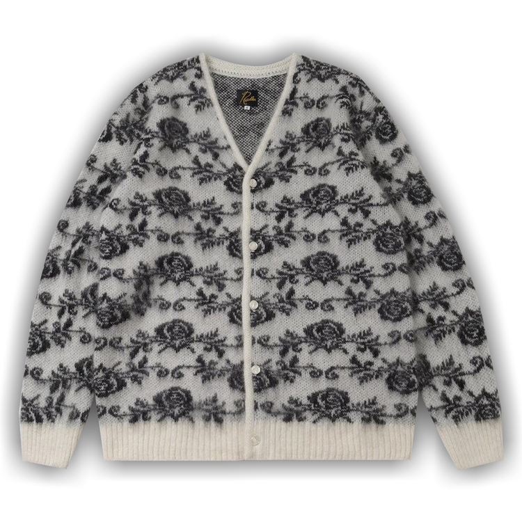 Buy Needles Rose Mohair Cardigan 'Ice White' - PU312 ICE | GOAT