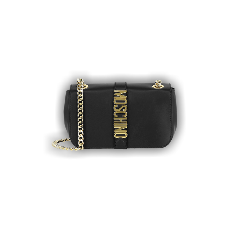Buy Moschino Logo Shoulder Bag 'Black' - 7474 8008 0555 | GOAT