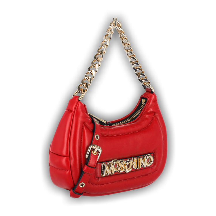 Buy Moschino Balloon Lettering Crescent Bag 'Red' - 7428 8002 0113