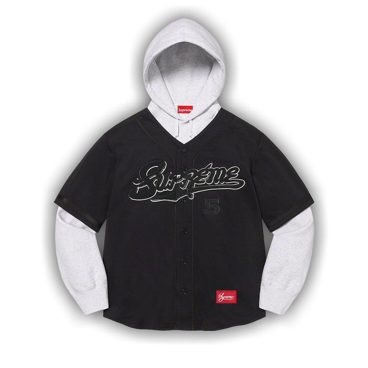 Men's Fashion Supreme Snake Script Logo Baseball Jersey