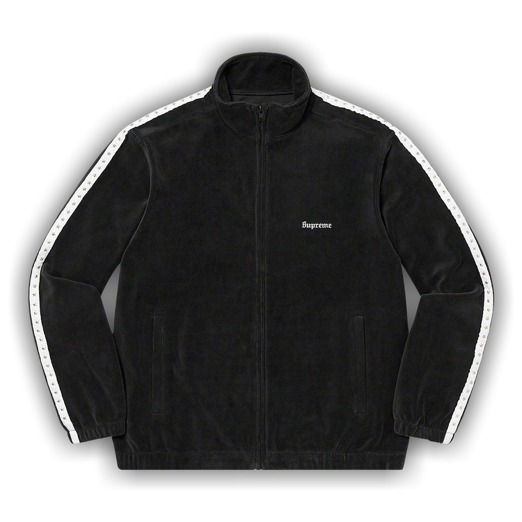 Buy Supreme Studded Velour Track Jacket 'Black' - FW22J59 BLACK | GOAT