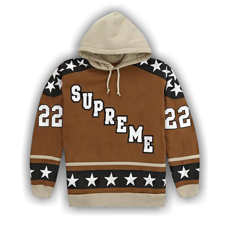 Buy Supreme Hockey Hooded Sweatshirt 'Brown' - FW22SW42 BROWN | GOAT