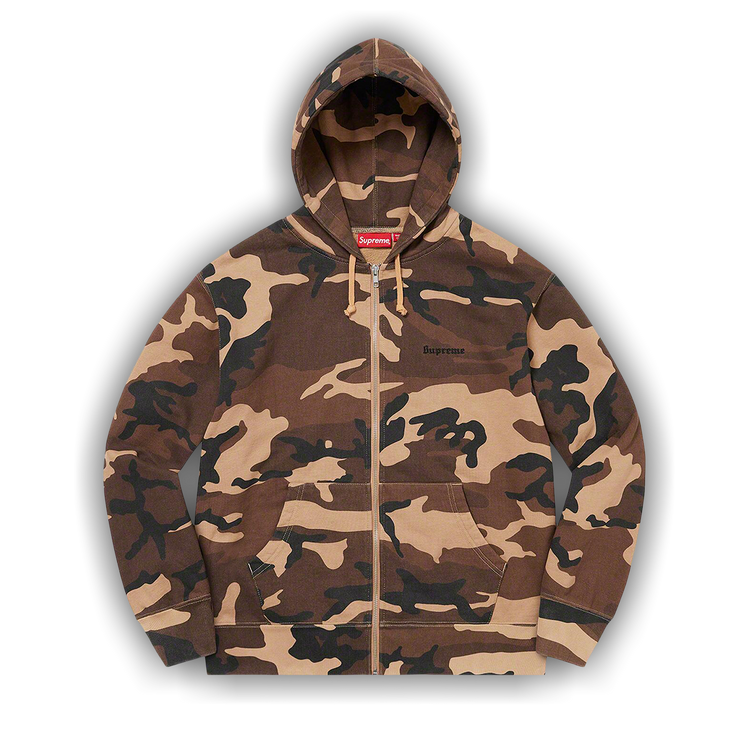 Buy Supreme Lakshmi Zip Up Hooded Sweatshirt 'Brown Camo