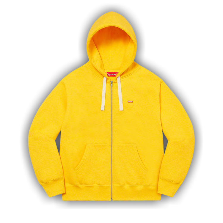 Buy Supreme Small Box Drawcord Zip Up Hooded Sweatshirt 'Yellow