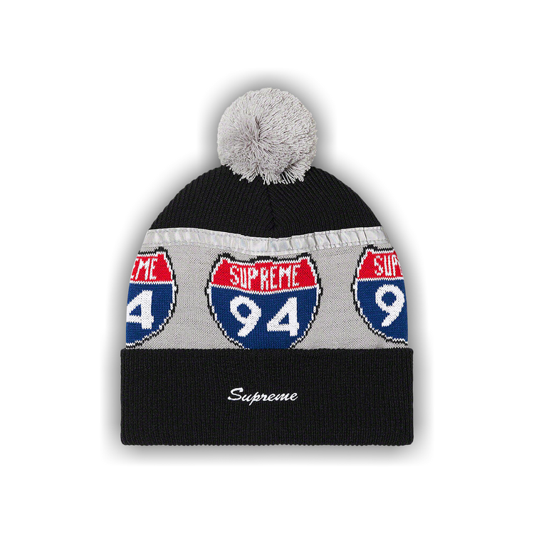 Supreme Interstate Reflective Beanie 'Black'