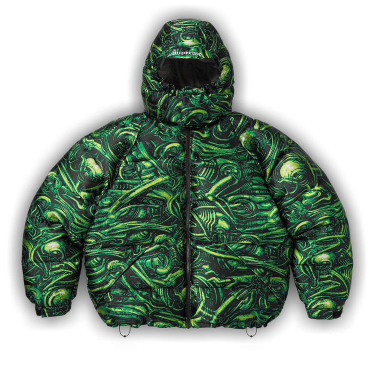 Buy Supreme H.R. Giger Jacquard Down Puffer Jacket 'Green