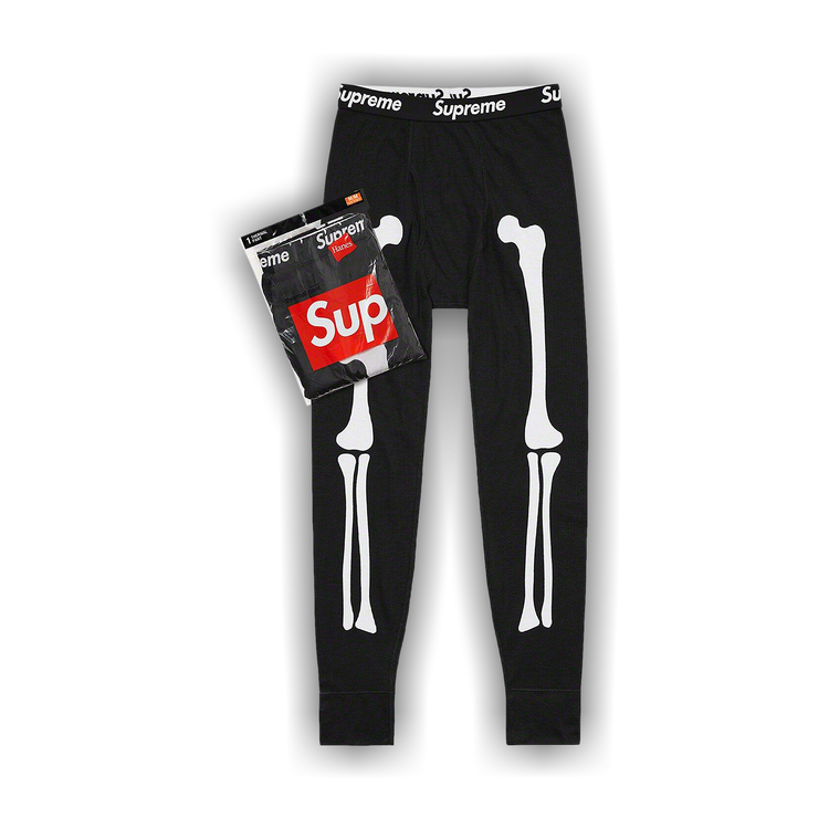 Buy Supreme x Hanes Bones Thermal Pant (1 Pack) 'Black' - FW23A28
