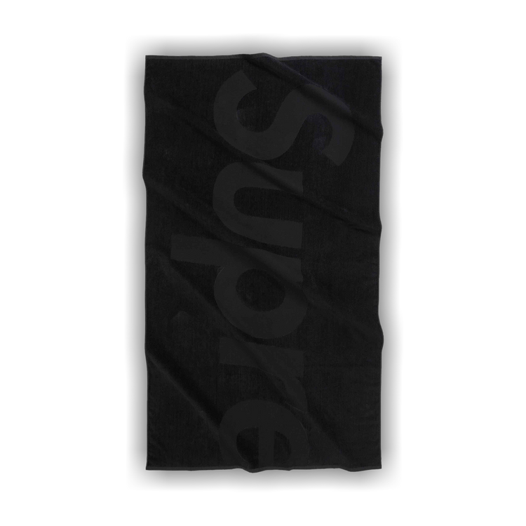 Buy Supreme Tonal Logo Towel 'Black' - SS24A88 BLACK | GOAT
