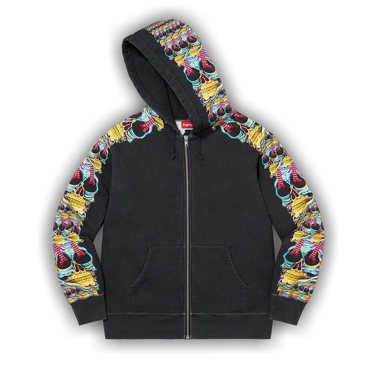 Buy Supreme Skulls Zip Up Hooded Sweatshirt 'Black' - FW22SW21