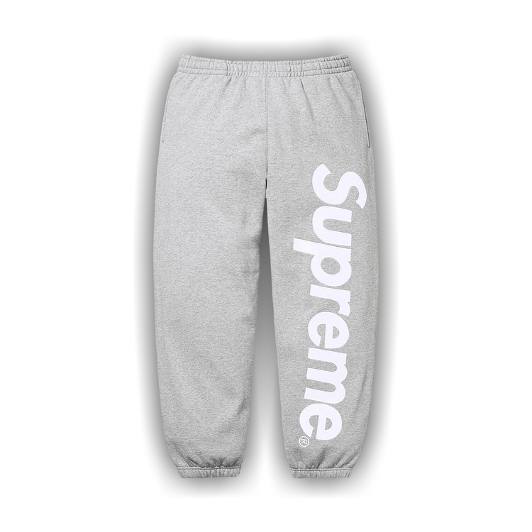 Buy Supreme Satin Appliqué Sweatpant 'Heather Grey' - FW22P75