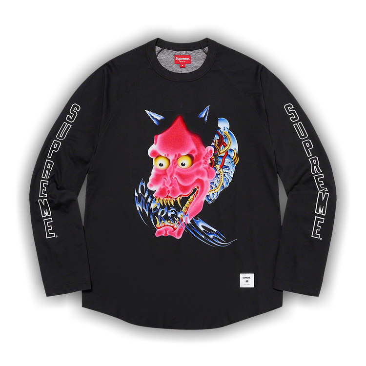 Buy Supreme Demon Raglan Long-Sleeve Top 'Black' - FW22KN73 BLACK | GOAT